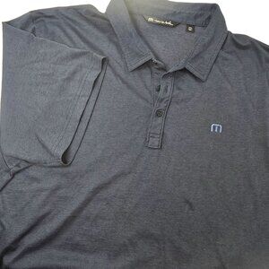 Travis Mathew Navy Polo Shirt XXXL Cotton Blend Men's Golf Short Sleeve